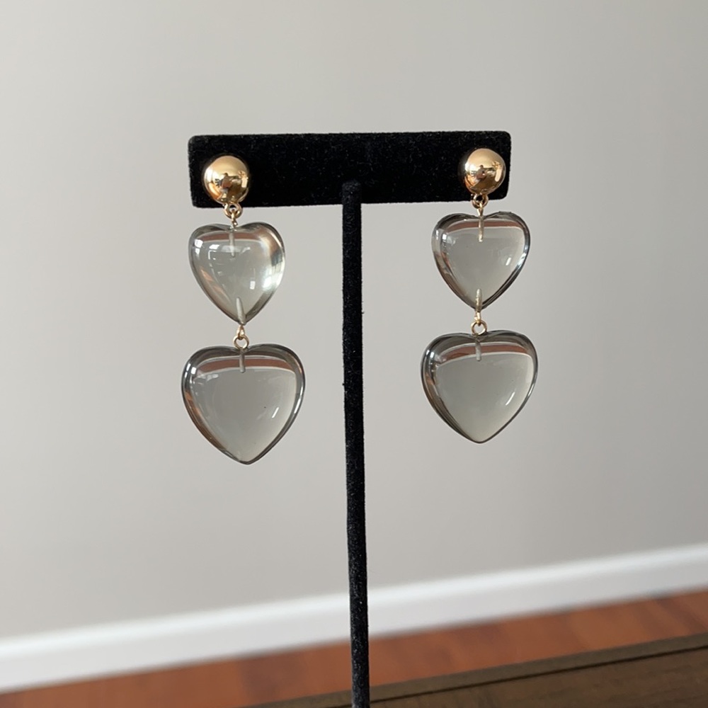Baublebar Stud heart drop earrings